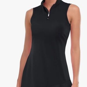 Tee Time Black Golf Dress w Matching Shirte Women's Size S